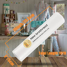 Load image into Gallery viewer, New brothread Light Weight Clear Wash Away - Water Soluble Embroidery Topping Film - 10"x10 Yd roll - Cut into Various Sizes for Machine Embroidery and Hand Sewing
