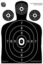 Load image into Gallery viewer, Dynamic Shooters – 100 Sheet 17X25-inch Made in USA Large Paper Silhouette Range Shooting Targets - Firearm, Rifle, Gun, Pistol, BB Guns, Airsoft, Pellet Gun, Air Rifle
