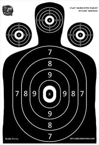 Dynamic Shooters – 100 Sheet 17X25-inch Made in USA Large Paper Silhouette Range Shooting Targets - Firearm, Rifle, Gun, Pistol, BB Guns, Airsoft, Pellet Gun, Air Rifle