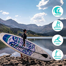 Load image into Gallery viewer, FunWater Inflatable 10'6×33"×6" Ultra-Light (17.6lbs) SUP for All Skill Levels Everything Included with Stand Up Paddle Board, Adj Floating Paddles, Pump, ISUP Travel Backpack, Leash,Waterproof Bag
