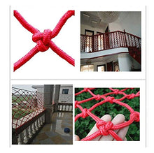 Load image into Gallery viewer, Child Safety Railing Net Protection Net, Red Decorative Net Isolation Pet Net Cat Net Bird Rope Net Indoor and Outdoor Stairs Balcony Or Terrace Can Be Customized (mesh 6cm / Rope Thickness 6mm)

