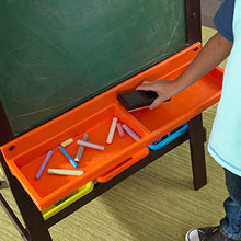 Load image into Gallery viewer, KidKraft Wooden Storage Easel with Dry Erase and Chalkboard Surfaces, Children&#39;s Art Furniture - Espresso, Gift for Ages 3+ 25.2 x 23.2 x 47.6
