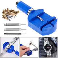 Load image into Gallery viewer, Watch Link Removal Tool Kit, Cridoz Watch Band Tool Chain Link Pin Remover with 12pcs Replacement Pins and 3pcs Pin Punches for Watch Bracelet Sizing, Watch Strap Adjustment and Watch Repair
