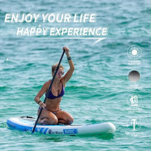 Load image into Gallery viewer, Runwave Inflatable Stand Up Paddle Board Non-Slip Deck with Premium SUP Accessories | Wide Stance, Bottom Fins for Surfing Control | Youth Adults Beginner (Kohala Blue)
