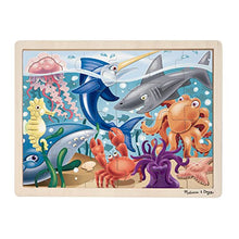 Load image into Gallery viewer, Melissa &amp; Doug Under the Sea Ocean Animals Wooden Jigsaw Puzzle With Storage Tray (24 pcs)
