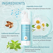 Load image into Gallery viewer, Eyelash Extension Cleanser, LANBENA Lash Shampoo, Eyelash Extension Shampoo, Lash Cleanser for Extensions, Lash Foam Cleanser, Chamomile Eyelash Cleaner, Paraben &amp; Sulfate &amp; Oil Free for Salon and Home Use (60ml 2 Fl Oz )
