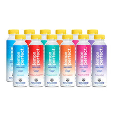 Load image into Gallery viewer, Lemon Perfect - Organic Cold-Pressed Lemon Water - Squeezed from Real Fruit, Flavored Water, Sugar-Free, Keto Certified, No Artificial Ingredients - 6-Flavor Variety Pack (12-pack)
