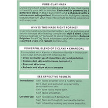 Load image into Gallery viewer, L'Oreal Paris Skincare Pure Clay Face Mask with Charcoal for Dull Skin to Detox &amp; Brighten Skin, Clay Mask, at home face mask, 1.7 oz.
