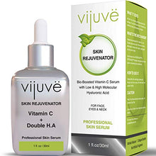 Load image into Gallery viewer, VIJUVE 45% Vitamin C Serum with Double Hyaluronic Acid &amp; Anti-Aging Peptides - 60-times More Efficient than Kojic Acid - For Face &amp; Neck to Keep Skin Elasticity, Reduce Wrinkles &amp; Dark Spots, 30 ml
