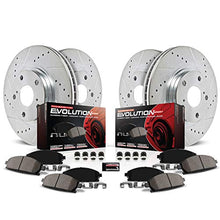 Load image into Gallery viewer, Power Stop K6541 Front and Rear Z23 Carbon Fiber Brake Pads with Drilled &amp; Slotted Brake Rotors Kit
