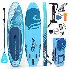 Load image into Gallery viewer, SereneLife Inflatable Stand Up Paddle Board (6 Inches Thick) with Premium SUP Accessories &amp; Carry Bag | Wide Stance, Bottom Fin for Paddling, Surf Control, Non-Slip Deck | Youth &amp; Adult Standing Boat
