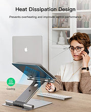 Load image into Gallery viewer, GIKERSY Laptop Stand Adjustable Height from 1.5" to 20",Multi-Angle Ergonomic Sit to Stand Laptop Riser for Desk,Compatible with MacBook Pro,Dell XPS,Lenovo,HP More 10-17" Laptops
