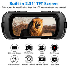 Load image into Gallery viewer, NEWBEA Night Vision Goggles Night Vision Binoculars for 100% Darkness, Digital Military Infrared Binoculars can Take Photo and Video, with 32G Memory Card

