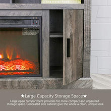 Load image into Gallery viewer, PatioFestival Electric Fireplace TV Stand Entertainment Center Corner Fire Place Heaters Tv Console with Generic Rustic Furniture for TVs up to 42&quot; Wide, Rustic
