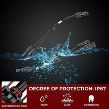 Load image into Gallery viewer, BougeRV Solar Accessories Kit with Solar Connectors Crimper Tool Kit and Solar Connector Y Branch Parallel Cable and 20 FEET 10AWG Solar Extension Cable with One Pair of Connector in Extra
