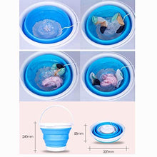 Load image into Gallery viewer, Mini Portable Washing Machine with Foldable Tub Compact Ultrasonic Turbo Washer, USB Powered Lightweight Lazy Laundry Machine for Home/Travel/Apartments/Dormitory/Socks/Underwear Cleaning(Blue)
