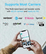 Load image into Gallery viewer, 5G Cell Phone Signal Booster Repeater for Home and Office - Improves 5G and 4G LTE Signal for Verizon, AT&amp;T, T-Mobile, Sprint - Multiple Band 2/4/5/12/13/17 for 5G
