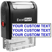 Load image into Gallery viewer, Custom Self-Inking Stamp - Up to 3 Lines - 11 Color Choices and 17 Font Choices
