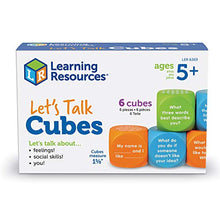 Load image into Gallery viewer, Learning Resources Let's Talk! Cubes, Conversation Cubes, SEL &amp; Autism Therapy, Foam Cubes, 6 Cubes with 36 Prompts, Ages 5+
