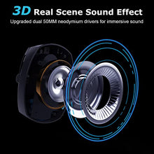 Load image into Gallery viewer, Acinaci Wireless Gaming Headset with Detachable Noise Cancelling Microphone, 2.4G Bluetooth - USB - 3.5mm Wired Jack 3 Modes Wireless Gaming Headphones for PC, PS4, PS5, Mac, Switch, Phone, Tablet
