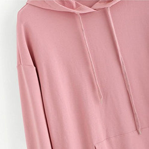 IEason,Womens Long Sleeve Heart Hoodie Sweatshirt Jumper Hooded Pullover Tops Blouse (3XL, Pink)