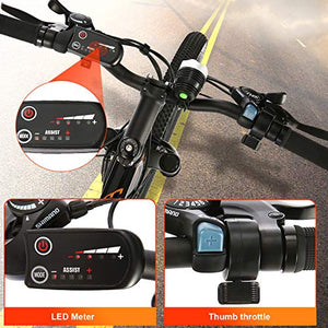 ANCHEER 350W Electric Bike 26'' Adults Electric Bicycle/Electric Mountain Bike, 20MPH Ebike with Removable 36V 7.8/10.4Ah Battery, Professional 21 Speed Gears
