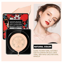 Load image into Gallery viewer, Mushroom Head Air Cushion CC Cream, BB Cream, Moisturizing Concealer, Moisturizing BB Cream Makeup Base Long Lasting with Mushroom Makeup Sponge, Easy to Apply, Round (Natural)
