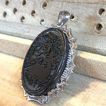 Load image into Gallery viewer, Hadeed e chini Pendant hadeed stone Sang e Hadeed | AlAliGems | Hematite Islamic Pendant for
