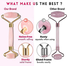 Load image into Gallery viewer, Original Jade Roller &amp; Gua Sha Facial Tools, Jade Roller for Face - Face Roller, Natural Rose Quartz Roller - Face Massager, Facial Roller for Skin Care, Body, Eyes, Neck - Tones, Firms, Depuff
