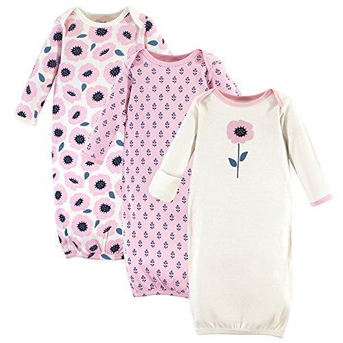 Touched by Nature Baby Organic Cotton Gowns, Blossoms, 0-6 Months