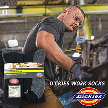 Load image into Gallery viewer, Dickies Men&#39;s Dri-tech Moisture Control Crew Socks Multipack, Black (6 Pairs), Shoe Size: 6-12
