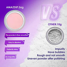 Load image into Gallery viewer, Dip Powder Clear Color, 2 Ounce/ 56 Gram, AMAZDIP Dipping Powder Nail System for French Nail Art Design Salon/DIY at Home
