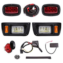 Load image into Gallery viewer, 10L0L Golf Cart LED Headlight and Tail Light Kit for Club Car DS 1993-up with Turn Signals Switch Horn Hazard Brake Lights Harness, 12 Volts
