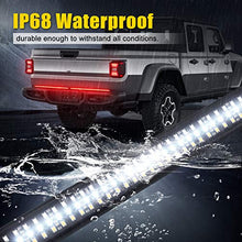 Load image into Gallery viewer, SUPAREE 5FT LED Triple Tailgate Light Bar Plug-and-Play with 4-Way Flat Connector Wire - Amber Sequential Turn Signal Red Brake/Running, White Reverse Lights for Pickup Truck
