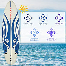 Load image into Gallery viewer, Kintness Surfboard with Eps Core Leash and Fins Bodyboard Longboard for Adults and Kids Outdoor Surfing

