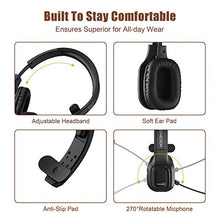 Load image into Gallery viewer, COMEXION Trucker Bluetooth Headset V5.0, Wireless Headset with Noise Canceling&amp;Mute Microphone for Cell Phones, On Ear Bluetooth Headphone with Wireless&amp;Wired Mode for Trucker, Home Office, Skype
