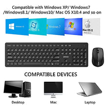 Load image into Gallery viewer, Wireless Keyboard Mouse Combo, BreSii Wireless Keyboard and Mouse Computer Keyboards Mouse Full-size Silent Slim 2.4GHz USB For kids E-Learning PC Desktop Computers Notebook Laptop Windows Office Home
