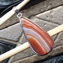 Load image into Gallery viewer, Natural Lake Superior Agate 925 Solid Sterling Silver Pendant 55mm
