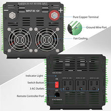 Load image into Gallery viewer, EDECOA 2000 Watt Pure Sine Wave Power Inverter DC 12V to AC 120V 110V Power Converter with LCD Remote Controller 2 USB for RV Caravan
