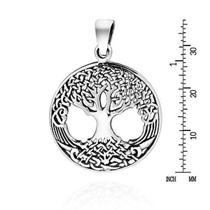 AeraVida Amazing Rare Celtic Tree of Life .925 Sterling Silver Pendant