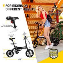 Load image into Gallery viewer, SWAGTRON SWAGCYCLE EB5 Plus Folding Electric Bike with Removable Battery | City eBike with Pedals &amp; Swappable 36V Battery | 14” Wheels, 250W Motor, Built-in Carry Handle (White)
