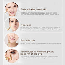 Load image into Gallery viewer, Beauty Bar 24k Golden Pulse Facial Massager, T-Shape Electric Sign Face Massage Tools for Sensitive Skin Face Pull Tight Firming Lift
