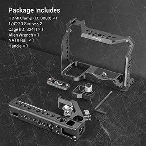 SMALLRIG Camera Cage Kit Master Kit for Sony Alpha 7S III / A7S III / A7S3 with HDMI Cable Clamp, NATO Rail, NATO Top Handle - 3009
