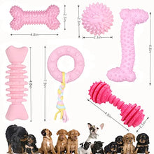 Load image into Gallery viewer, Puppy Toys, 6 Pack Dog Chew Toys for Puppy Teething Cute Pink Dog Toys Puppies Teething Squeaky Toys for Cleaning Teeth and Protect Oral Health Soft &amp; Durable Puppy Chew Toys for Small and Medium Dogs
