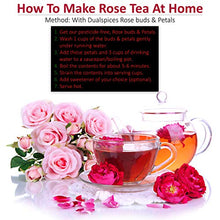 Load image into Gallery viewer, Dualspices Rose Buds &amp; Petals Tea 4 Oz - Food Grade Edible Fragrant Natural Healthy Best for Tea, Baking, Making Rose Water, Crafting Freshest Directly from BULGARIA
