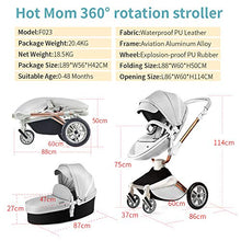 Load image into Gallery viewer, Baby Stroller 360 Degree Rotation Function,Hot Mom Baby Carriage Pu Leather Pushchair Pram 2020,Grey
