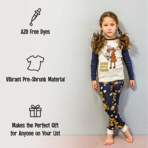 Lazy One Warm Long-Sleeve PJ Sets for Girls and Boys, Funny Animal Kids' Pajama Sets, Cozy, Comfy, Fishing (Asleep at The Reel, 8)