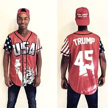 Load image into Gallery viewer, Greater Half Jersey: Liberty Edition Red Trump #45 Jersey (2XL)
