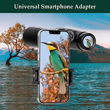 Load image into Gallery viewer, 12x42 HD Binoculars for Adults with Upgraded Phone Adapter, Tripod and Tripod Adapter - Large View Binoculars with Clear Low Light Vision - Waterproof Binoculars for Bird Watching Hunting Travel
