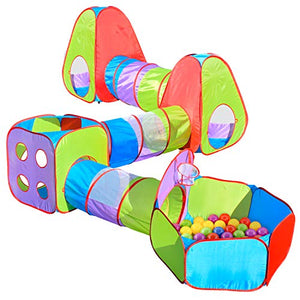 7 Piece Pop Up Tent with Bonus Play Balls - Play Tents with Tunnels and Ball Pit for Kids - Amazon Exclusive - Sunny Days Entertainment